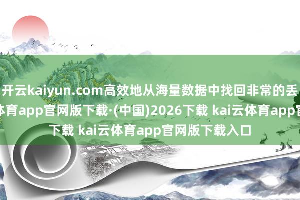 开云kaiyun.com高效地从海量数据中找回非常的丢失文献-kai云体育app官网版下载·(中国)2026下载 kai云体育app官网版下载入口