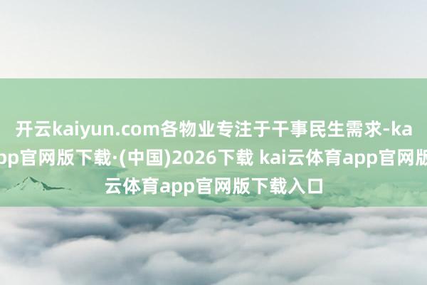 开云kaiyun.com各物业专注于干事民生需求-kai云体育app官网版下载·(中国)2026下载 kai云体育app官网版下载入口