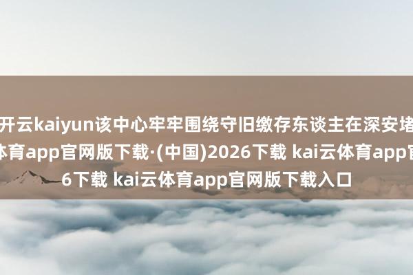 开云kaiyun该中心牢牢围绕守旧缴存东谈主在深安堵的野心-kai云体育app官网版下载·(中国)2026下载 kai云体育app官网版下载入口