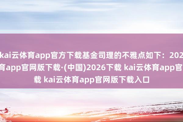 kai云体育app官方下载基金司理的不雅点如下：2024年-