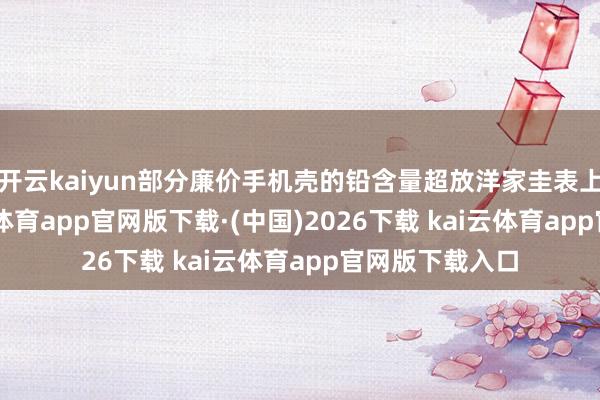 开云kaiyun部分廉价手机壳的铅含量超放洋家圭表上限30倍