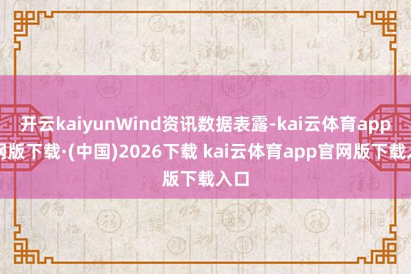 开云kaiyunWind资讯数据表露-kai云体育app官网